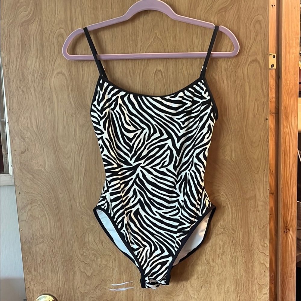 Kate Spade zebra print one piece swimsuit